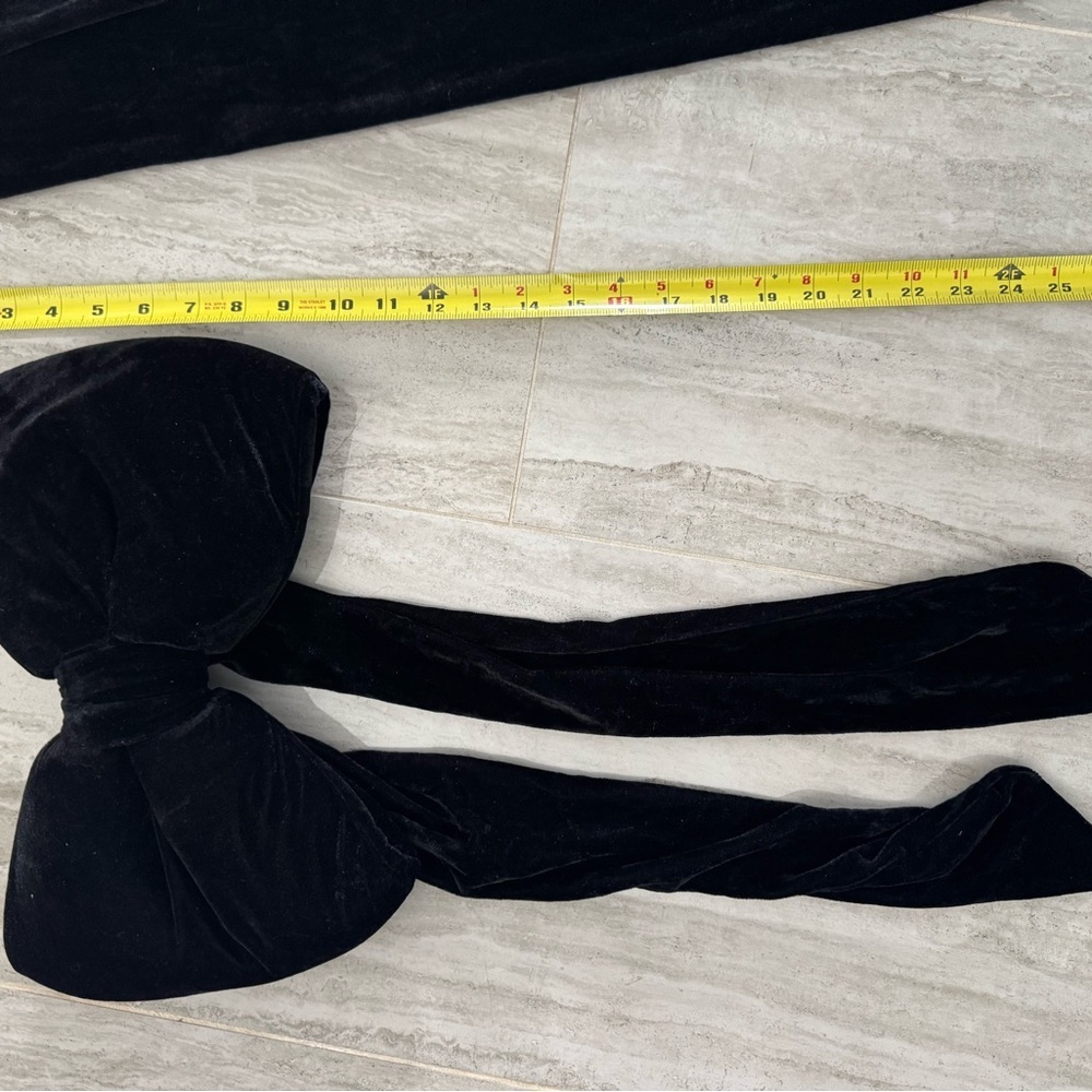 Black Velvet Bows Set Coquette - Picture 2 of 3